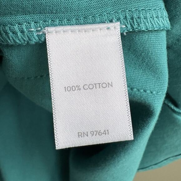 J Jill PURE JILL Two Pocket Knit Tunic Top XL 100% Cotton 3/4 Sleeves Teal Blue - Picture 7 of 9